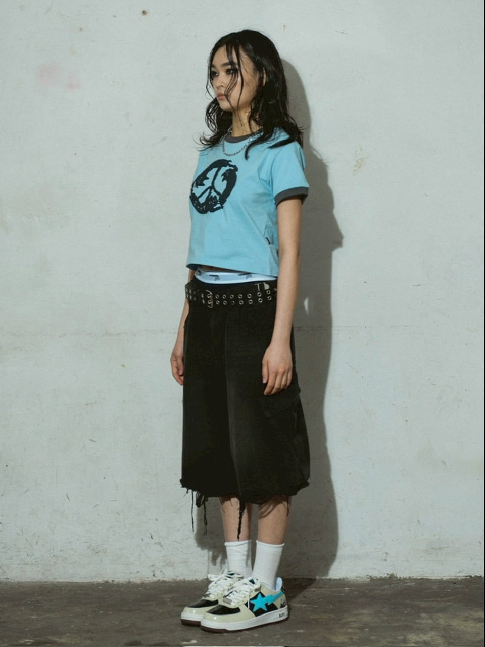 【DOMINANT】Purrfect Peace Ringer Crop T-Shirt