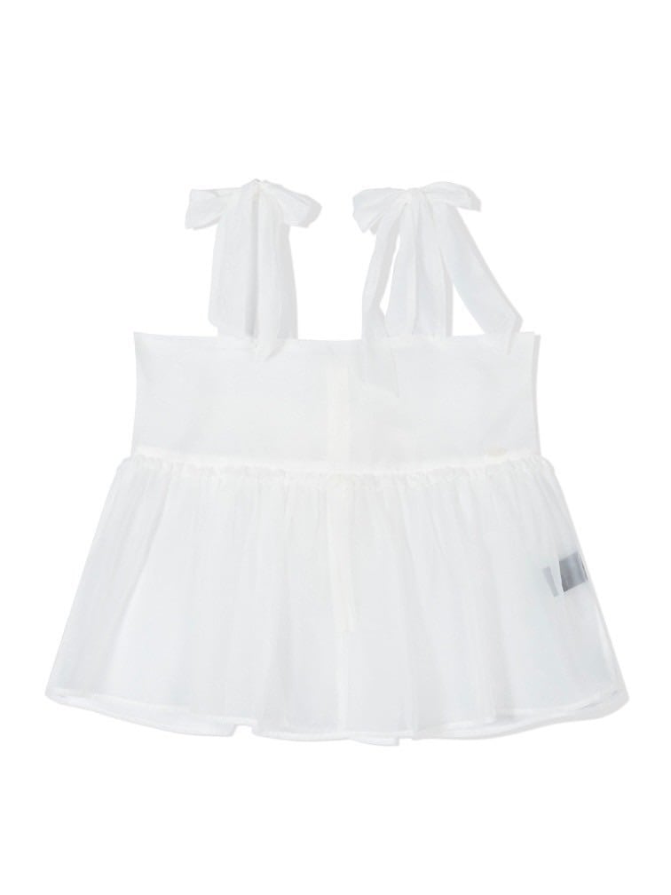 【Uglyshadow】ORGANZA RIBBON BLOUSE