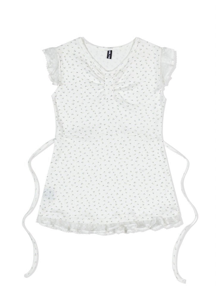 【Uglyshadow】FLOWER LACE SLEEVELESS
