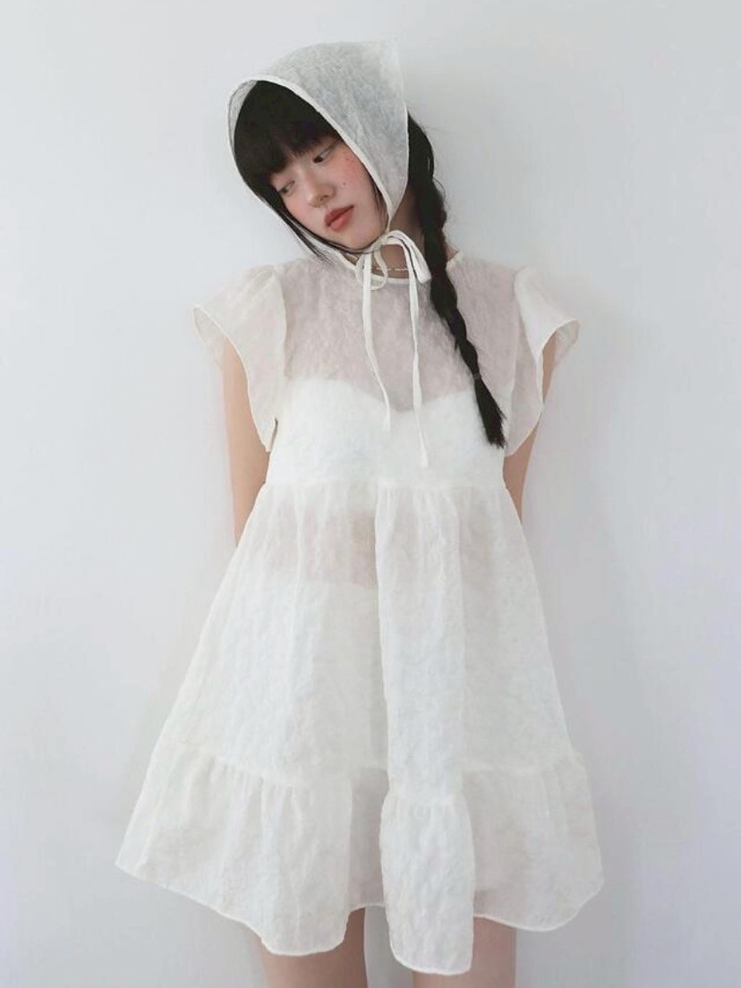 【Uglyshadow】FLOWER RUFFLE DRESS