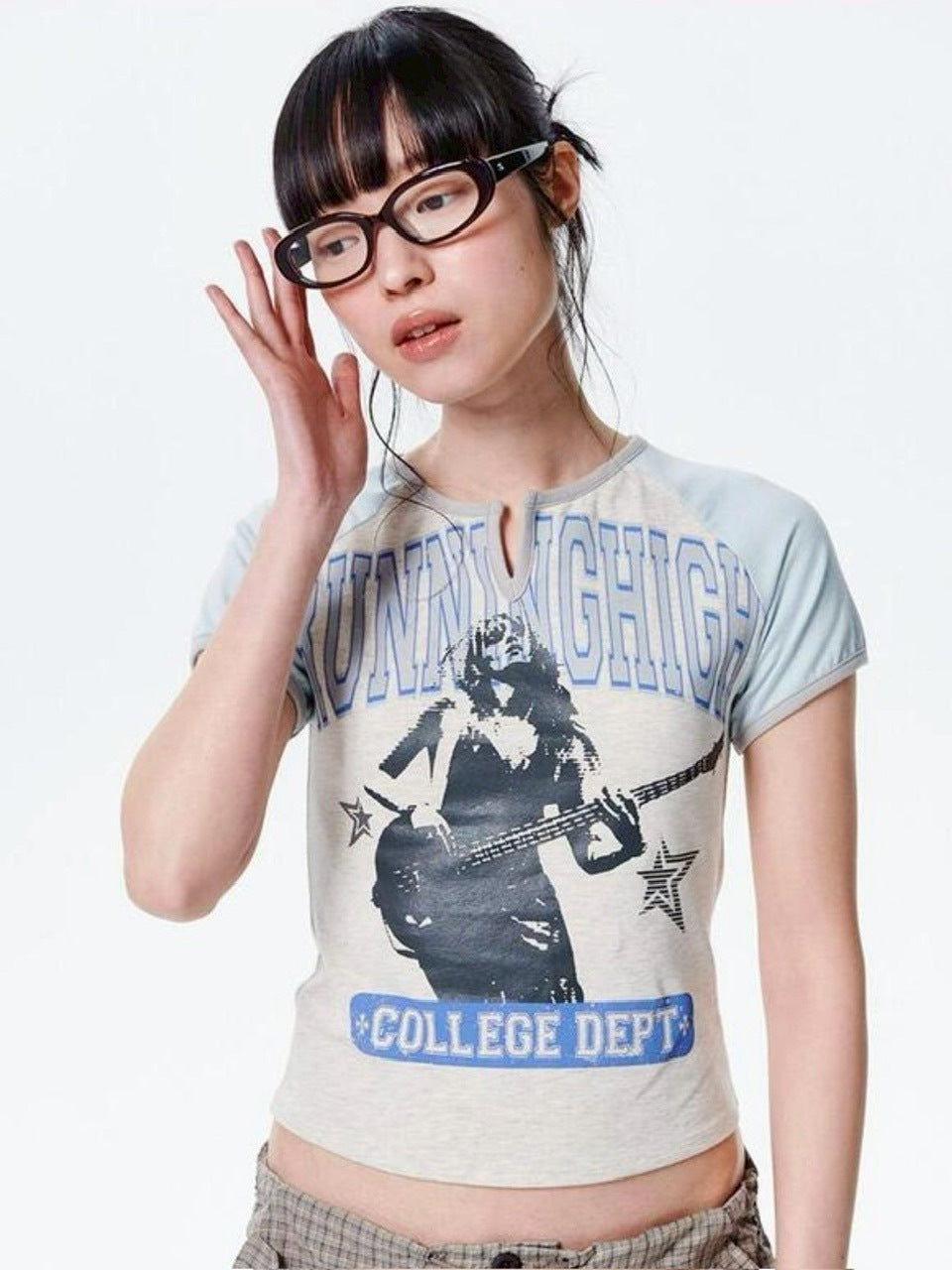 【runningHIGH】VARSITY LOGO H/S TEE