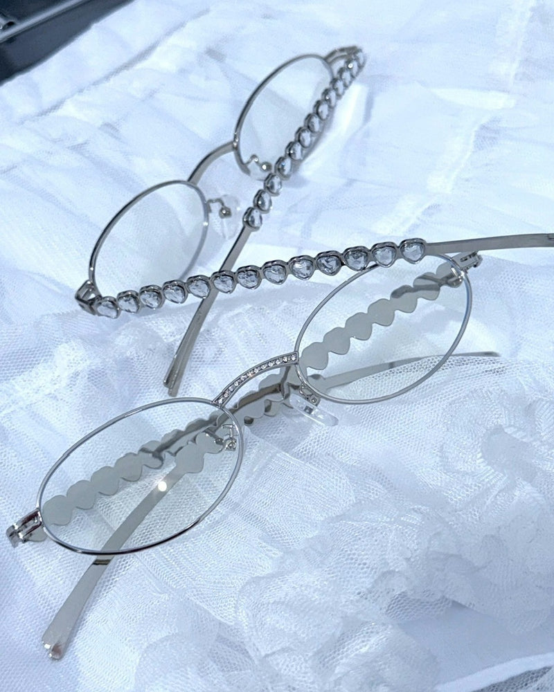 受注制【nmtc +】heart cubic eyeglasses / 【エヌエムティーシープラス】ハートキュービックアイグラスメガネ