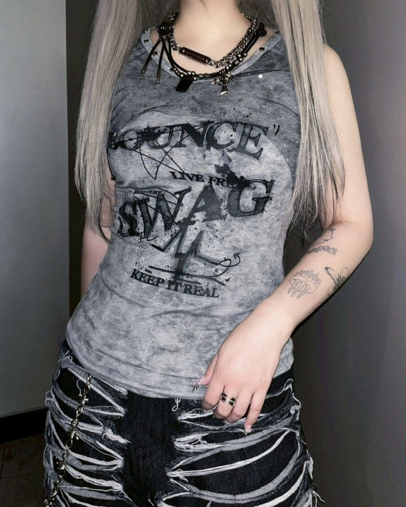 受注制【Never mind the XU】tie-dye paint studs sleeveless (2color) / 【ネバーマインドザエックスユー】タイダイペイントスタッズタンクトップ