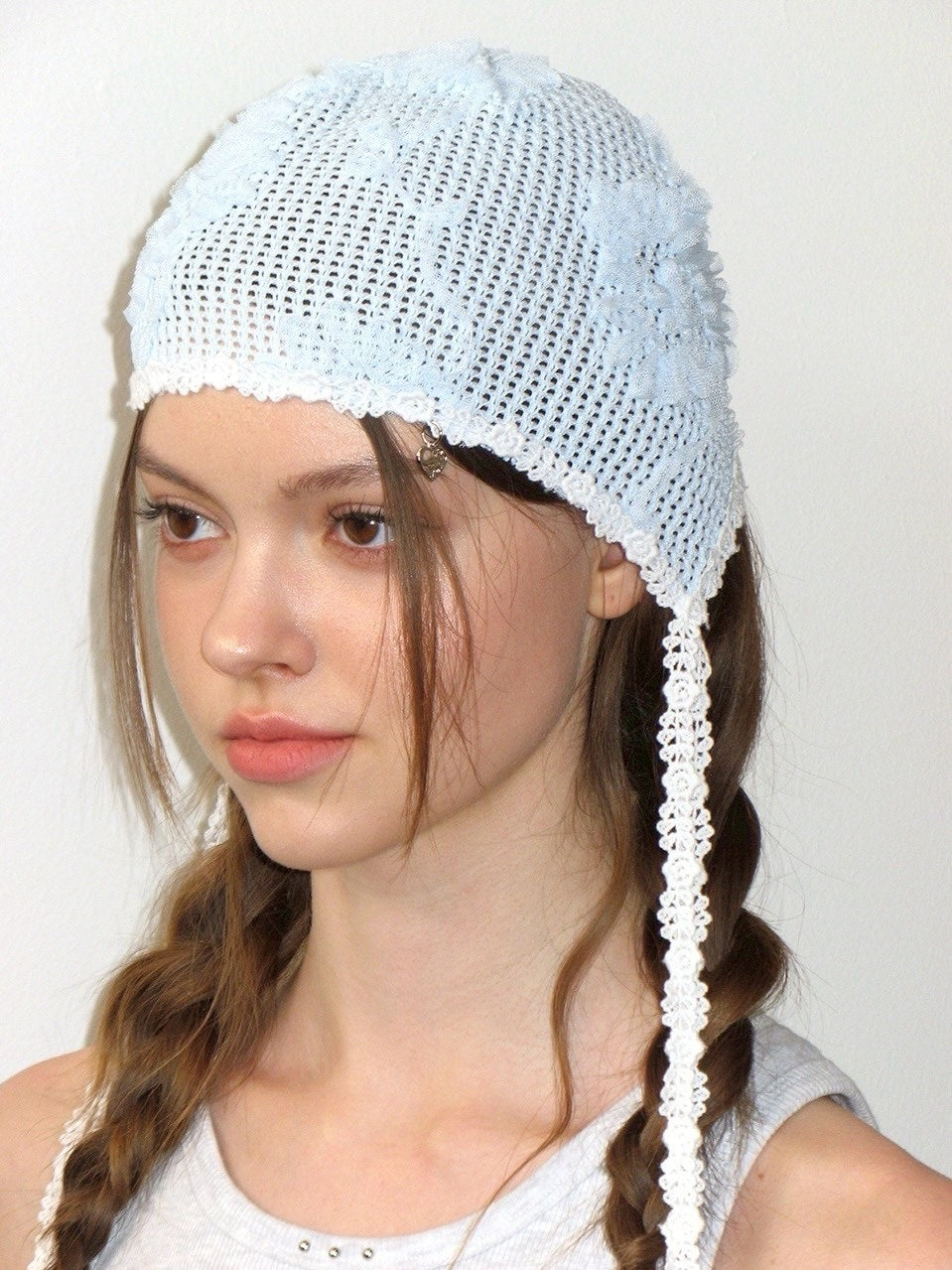 【CRANK】LACE CROCHET BONNET / 【クランク】レースクロシェットボンネット