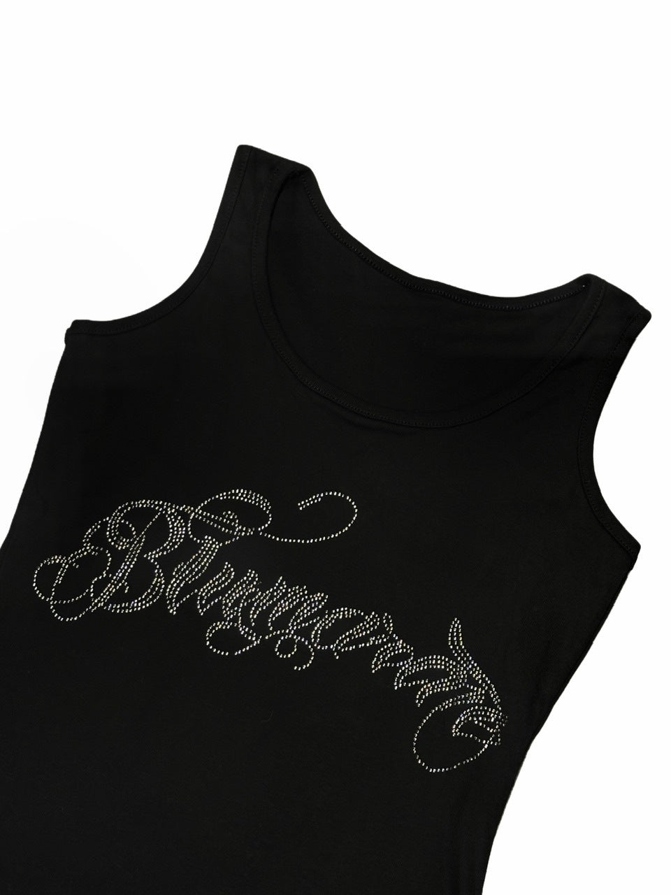 受注制【Never mind the XU】rhinestone sleeveless (3color) / 【ネバーマインドザエックスユー】ラインストーンタンクトップ