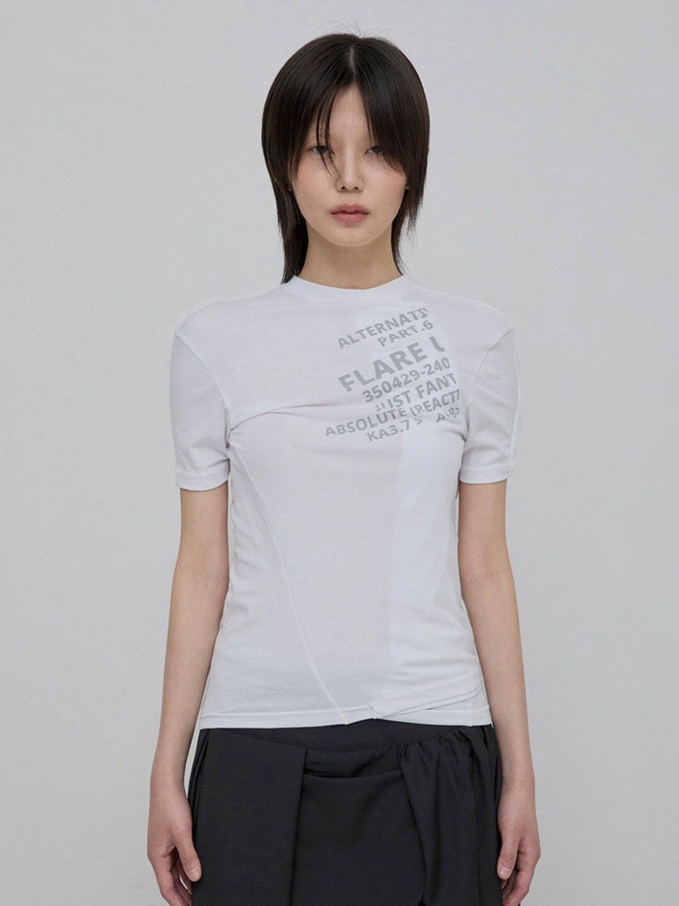 【FLAREUP】Asymmetrical Layered T-Shirt