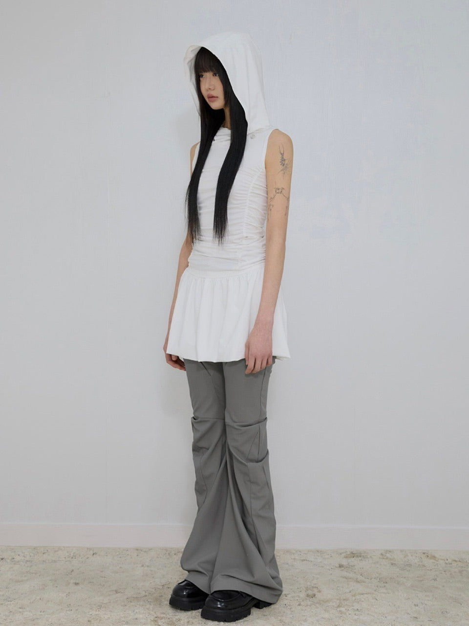 【FLAREUP】Hooded High Neck Dress