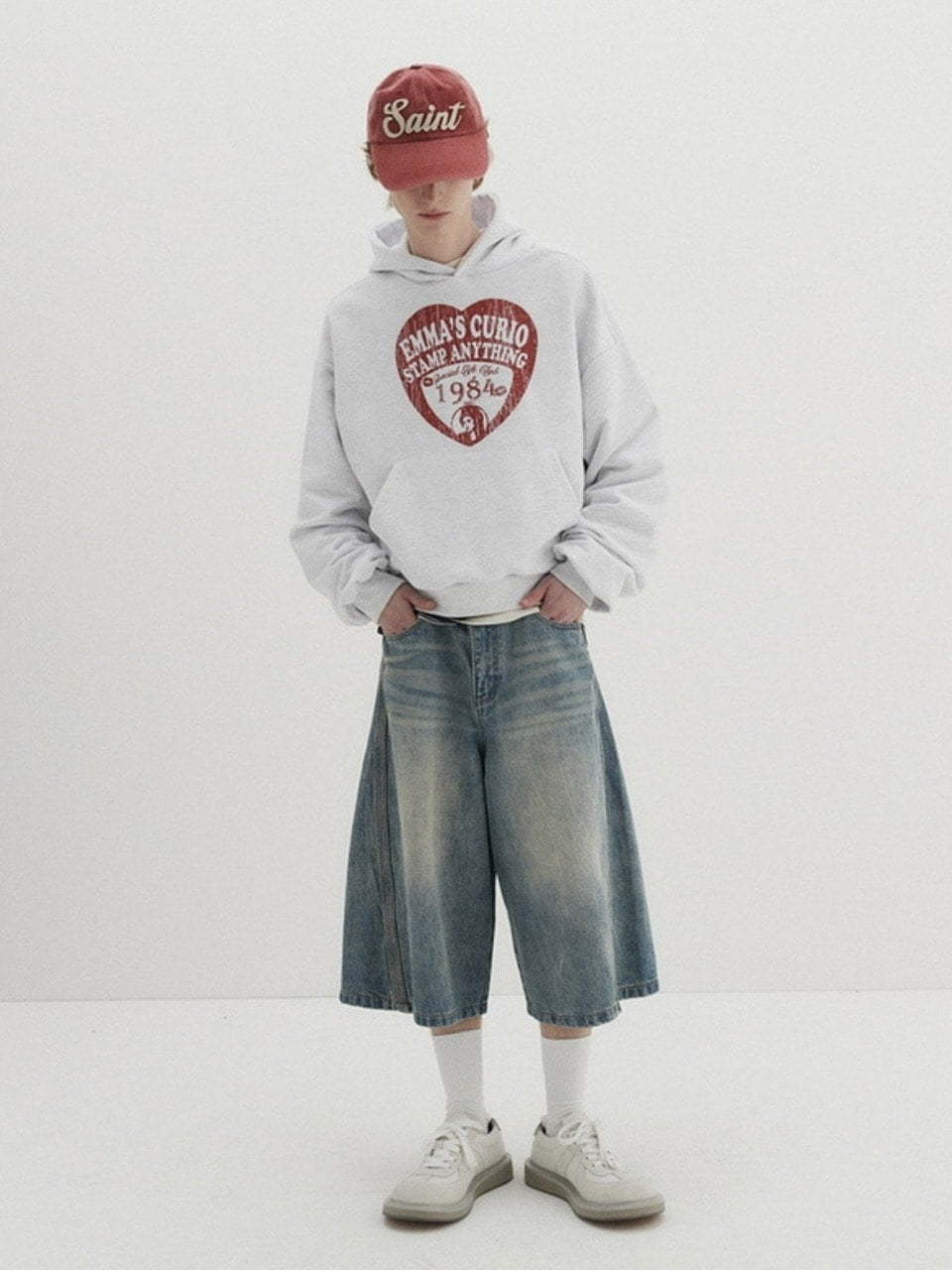 【DNSR】Curved Bermuda Denim Shorts