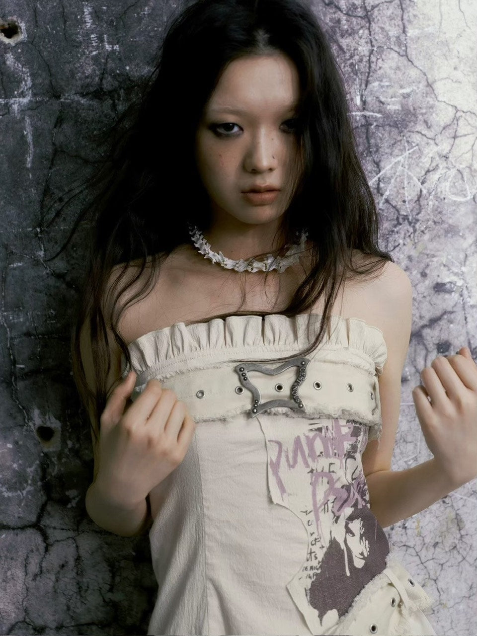 【Cest Nous】Butterfly Strapless Dress / 【セヌー】バタフライチューブトップワンピース