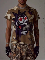 【DND4DES】BOOM! FELIX CAMO GRAFFITI TIGHT T-SHIRT