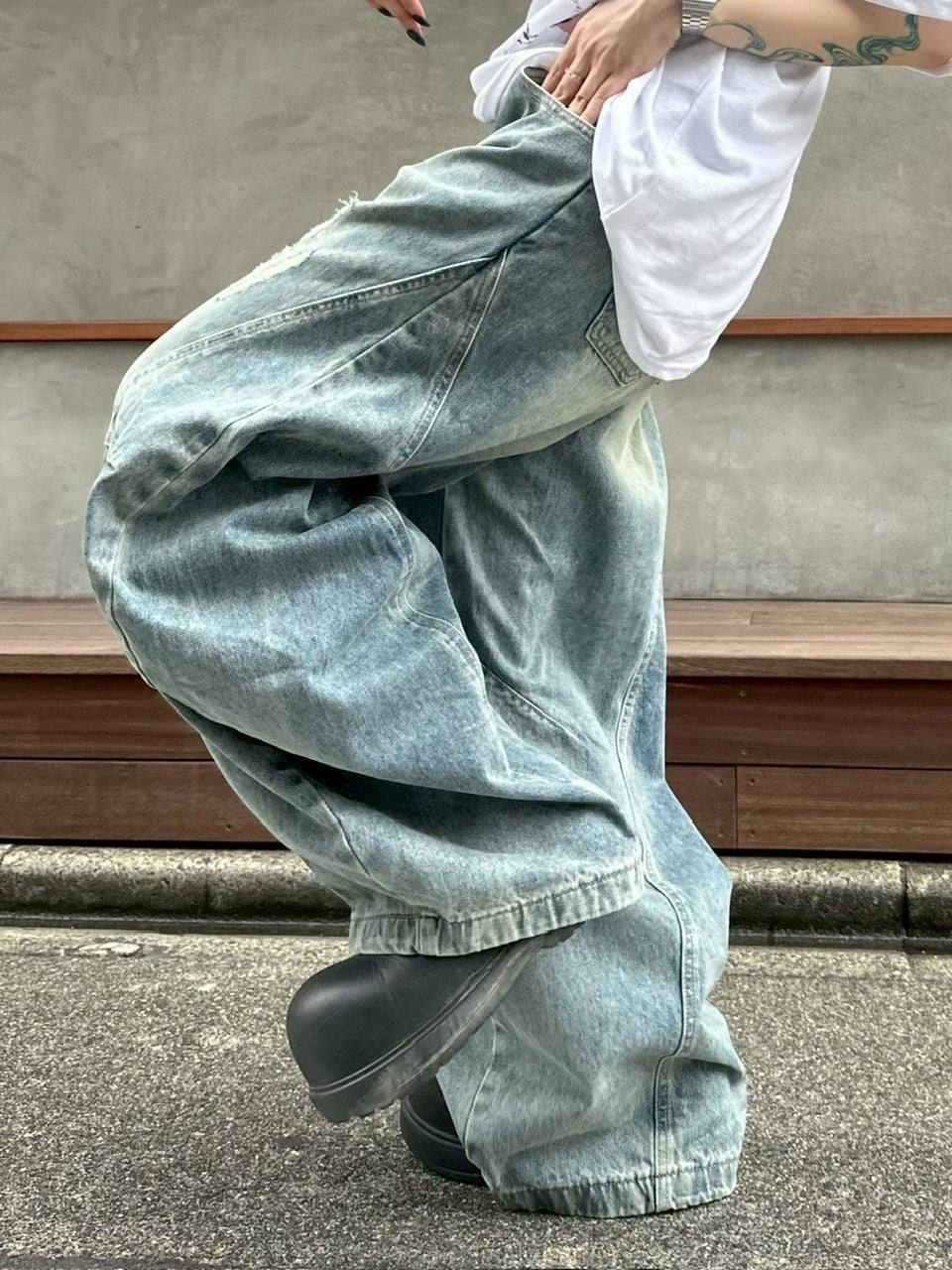 受注制【youll】vintage balloon denim pants