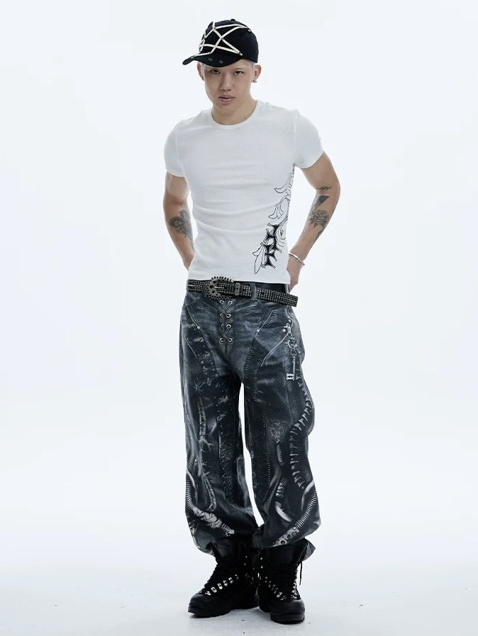 【DND4DES】ALIEN VENOM PRINTED PANTS