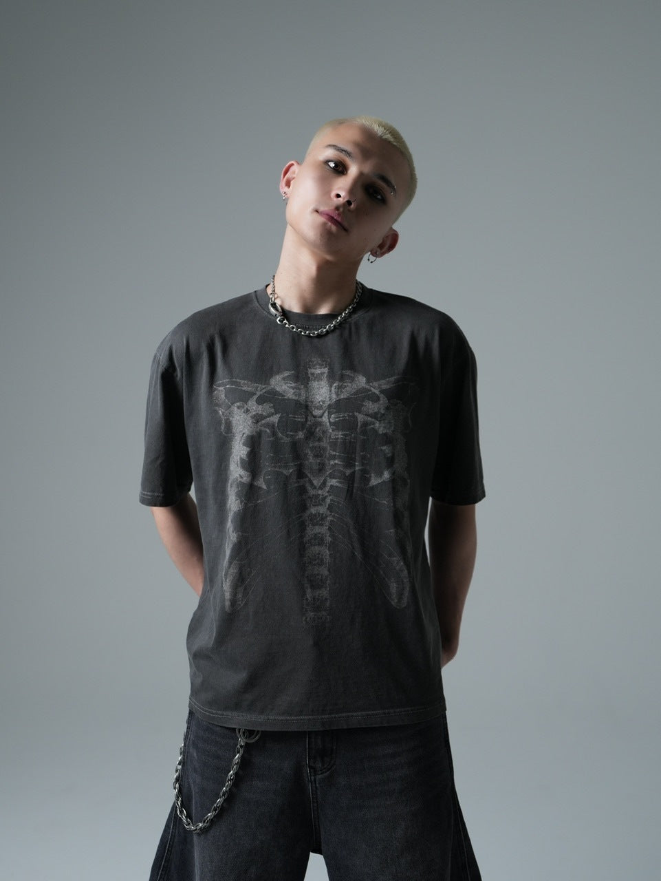 【CHIKASHITSU PLUS HIGH】Dual chain necklace