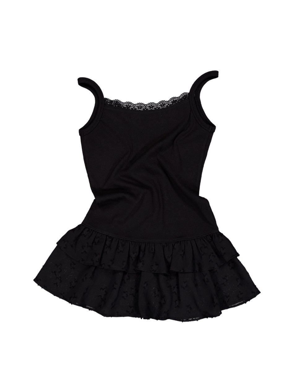 【SETUP‐EXE】CHIFFON FRILL SLEEVELESS / 【セットアップエグゼ】シフォンフリルキャミソール