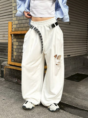 【Chikashitsu +】full length damage sweat pants / 【チカシツプラス】フルレングスダメージスウェットパンツ (3color)