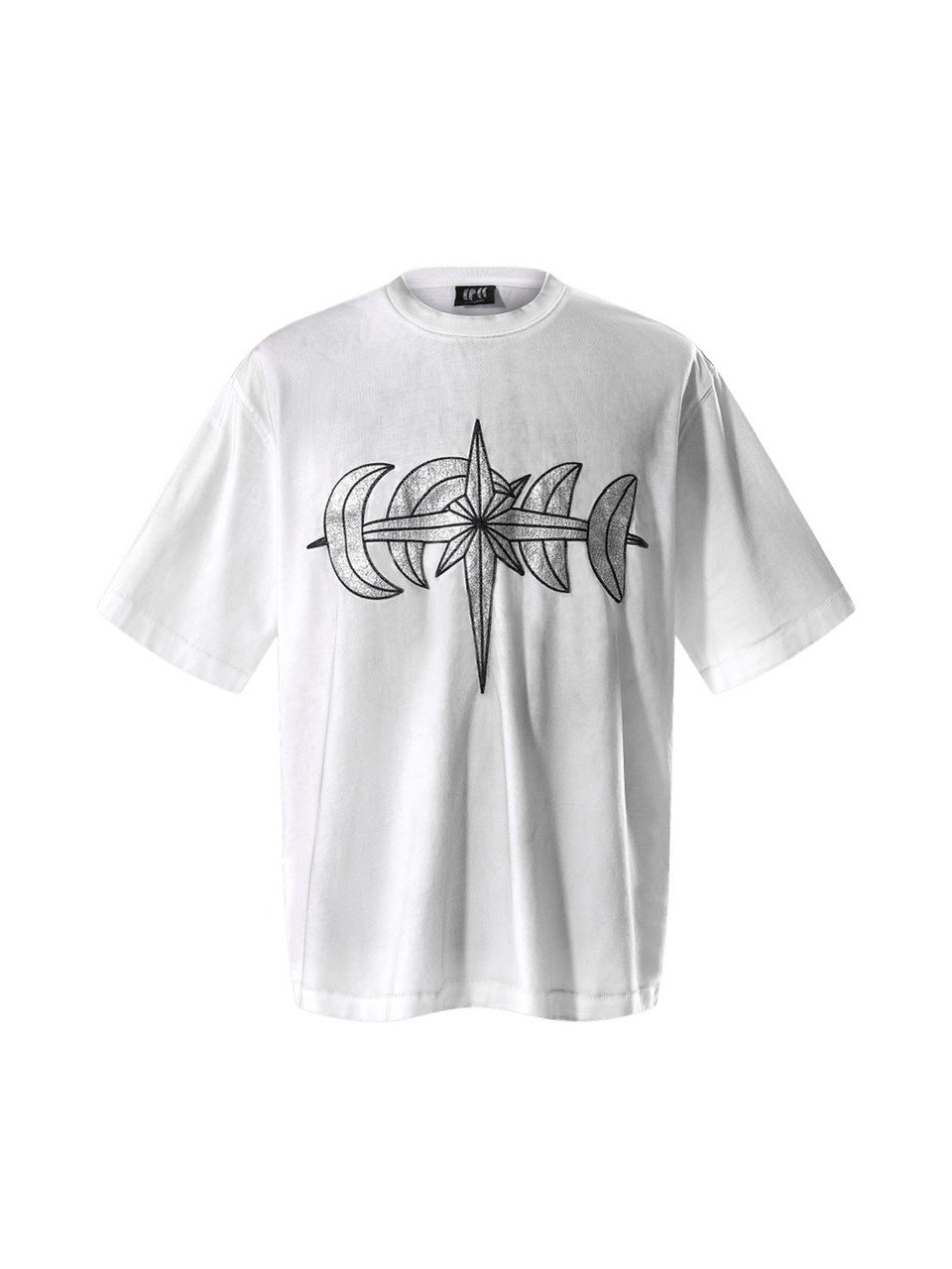 【The Boy Has No Patience】LUMINOUS NIGHT LEATHER PATCH TEE / 【ザボーイハズノーペーシェンス】レザーパッチロゴ半袖Tシャツ