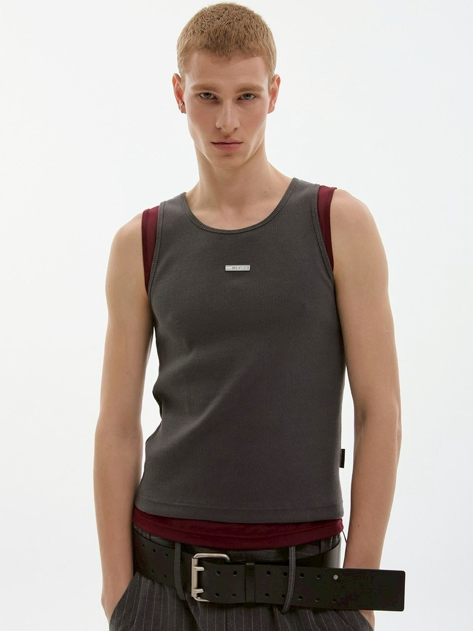 【ESC STUDIO】mesh layered sleeveless / 【イーエスシーステュディオ】メッシュレイヤードタンクトップ