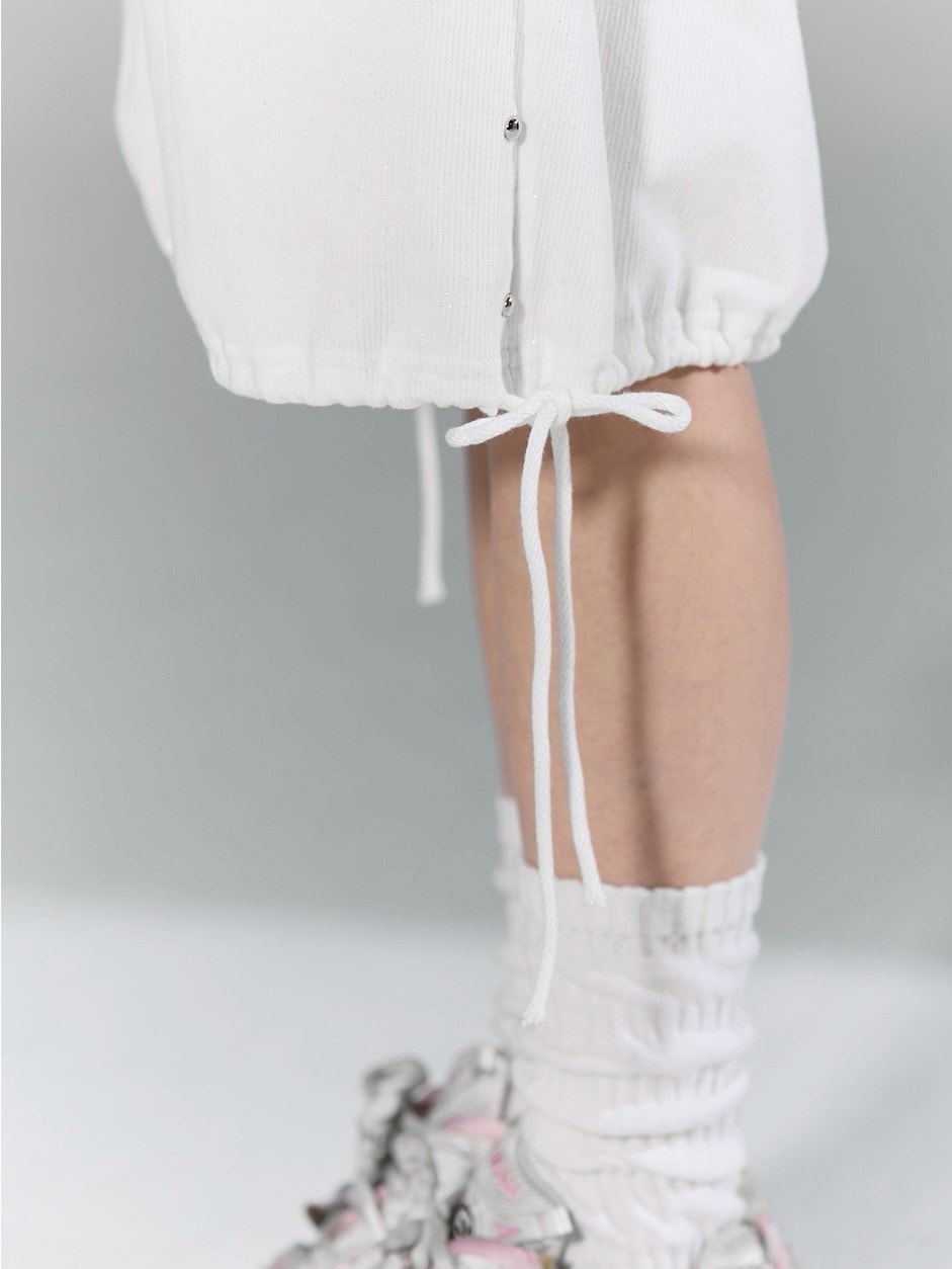 【CHERRYQUIRI】stud twinkle jogger bermuda pt