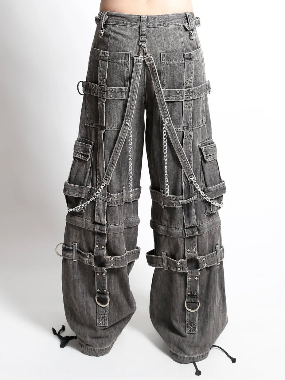 【TRIPP nyc】HARNESS DARKSTREET PANT[JM7142M] / 【トリップ エヌワイシー】ハーネスストラップボンテージポケットデニムワイドパンツ