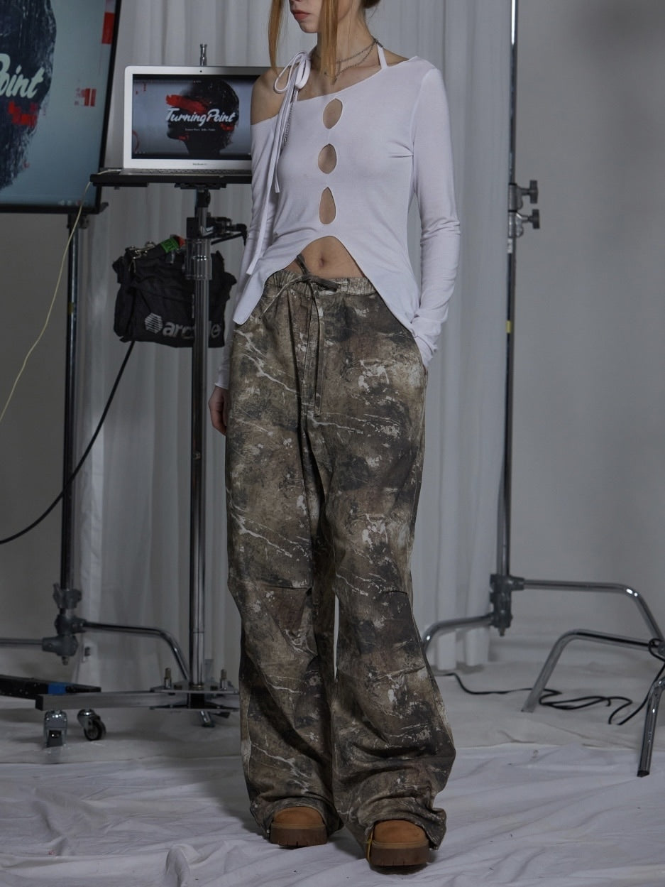 【GATELESS】SMUDGING DIRTY CARGO PANTS / 【ゲートレス】スマッジングダーティーカーゴパンツ