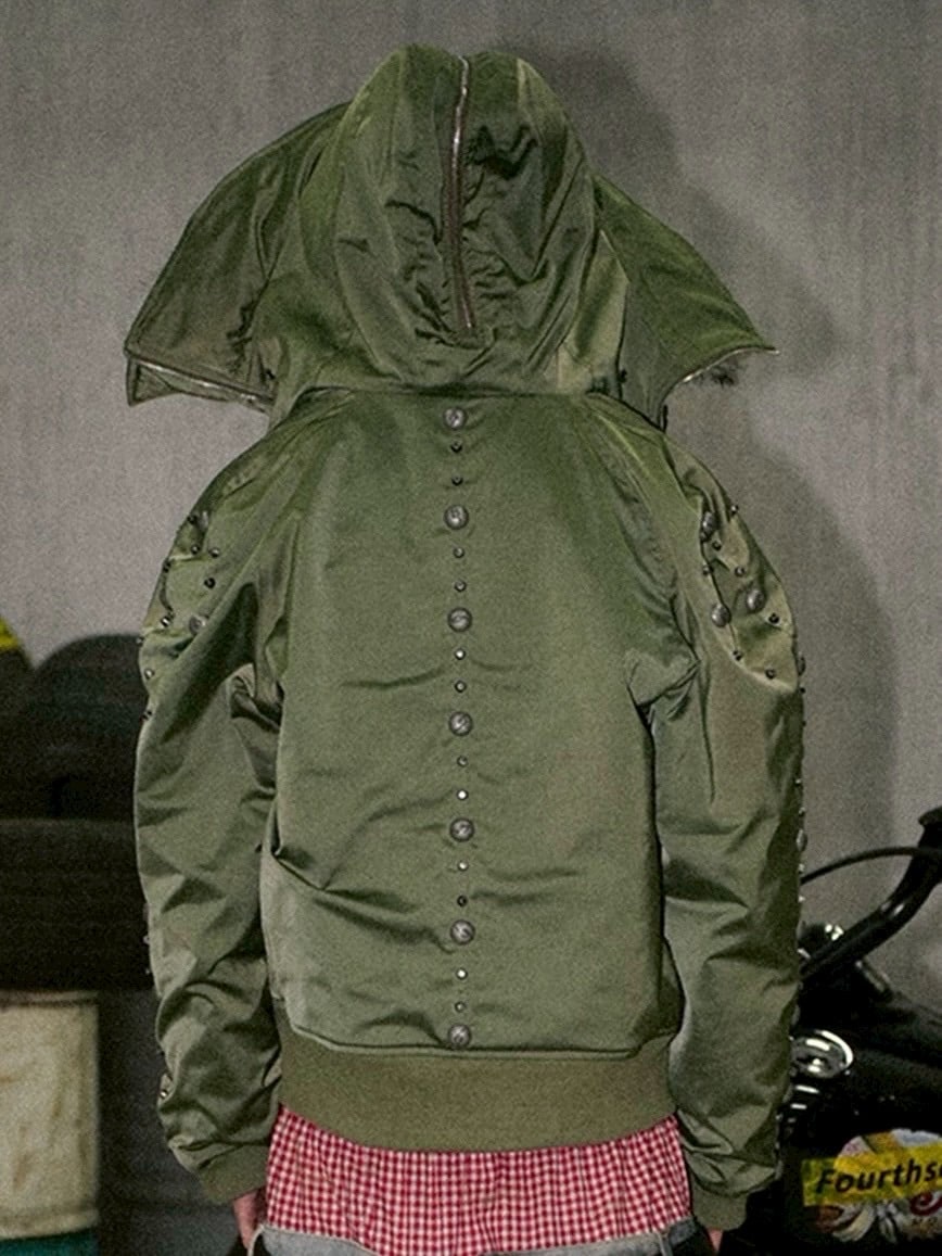 【Fourth3ex】Rivet Fox Double-Sided Nylon Hood / 【フォースセックス】リベットエコファーナイロンブルゾン