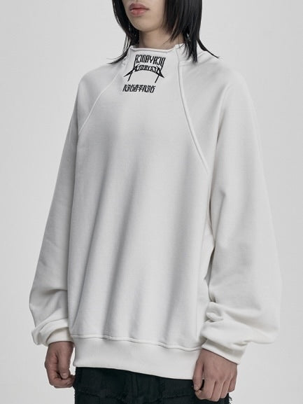 【AJOBYAJO】Raglan High Neck Arch Logo Sweatshirt / 【アジョバイアジョ】ラグランハイネックアーチロゴスウェットシャツ