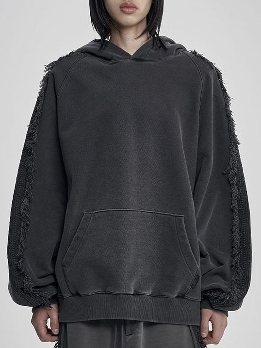 【AJOBYAJO】Raglan Lace Trimming Hoodie / 【アジョバイアジョ】ラグランレーストリミングプルオーバーパーカー