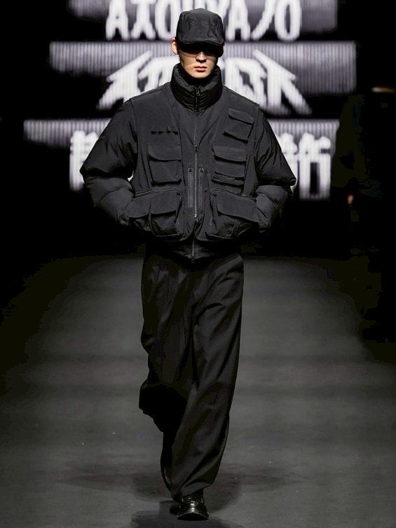 【AJOBYAJO】Tribal Logo Nylon Flat Cap / 【アジョバイアジョ】トライバルロゴナイロンハンチング帽