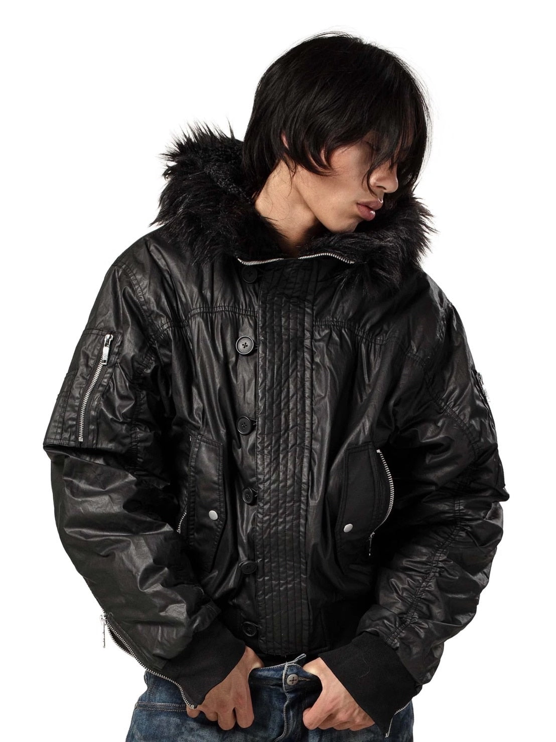 【RACER WORLDWIDE】Aviator Bomber 2 / 【レーサーワールドワイド】ジップポケットファージャケット