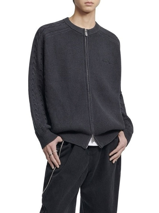 【NOMANUAL】ANOMALY KNIT ZIP-UP