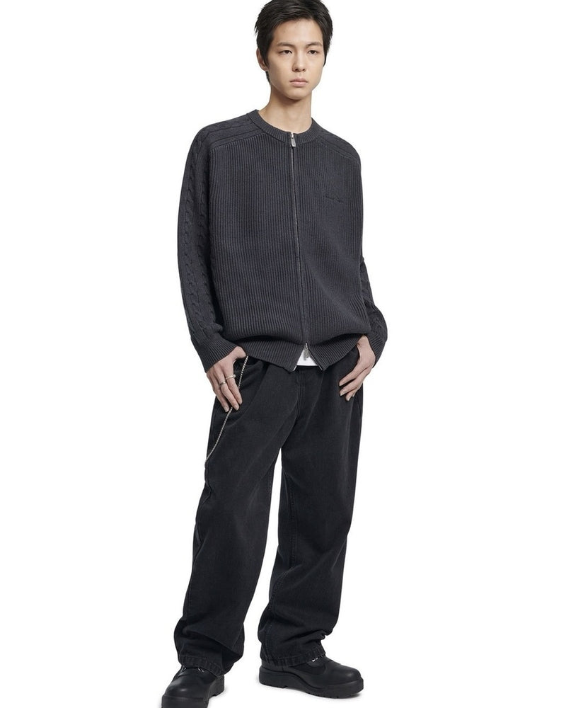 【NOMANUAL】ANOMALY KNIT ZIP-UP