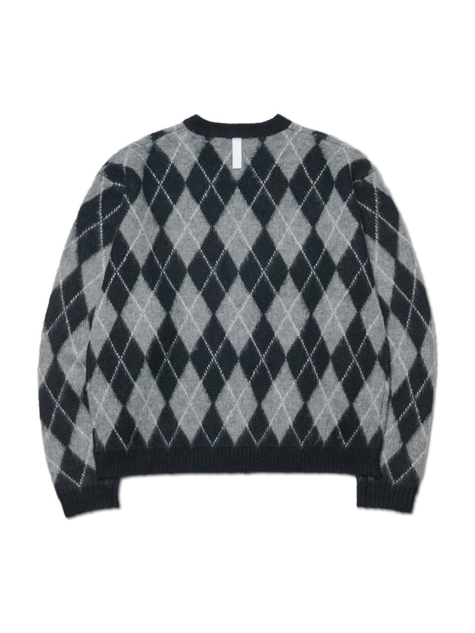 【NOMANUAL】ARGYLE HAIRY CARDIGAN