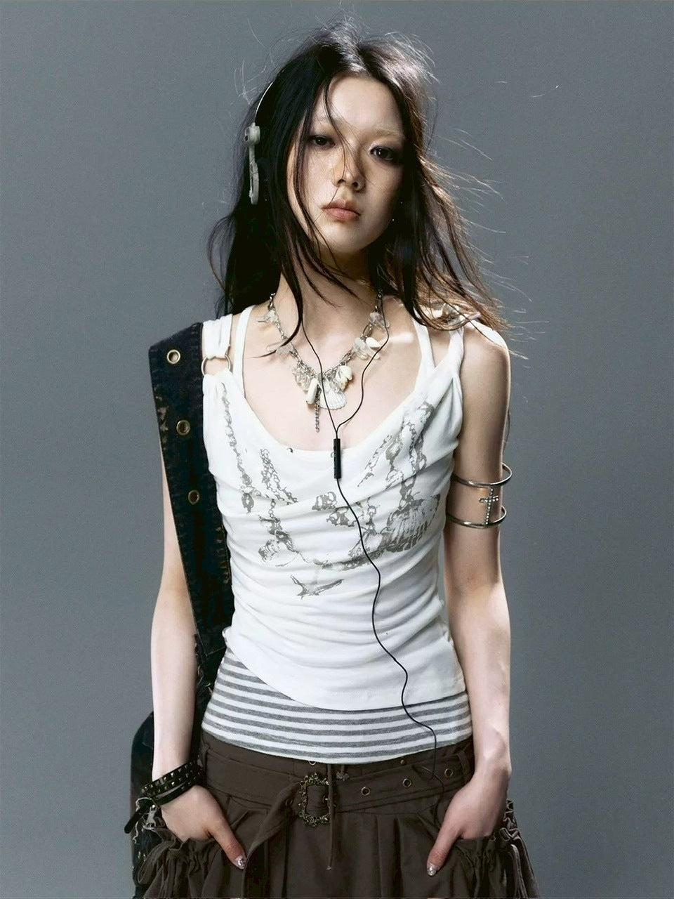 【Cest Nous】Crystal Shell Pendant Necklace / 【セヌー】クリスタルシェルネックレス