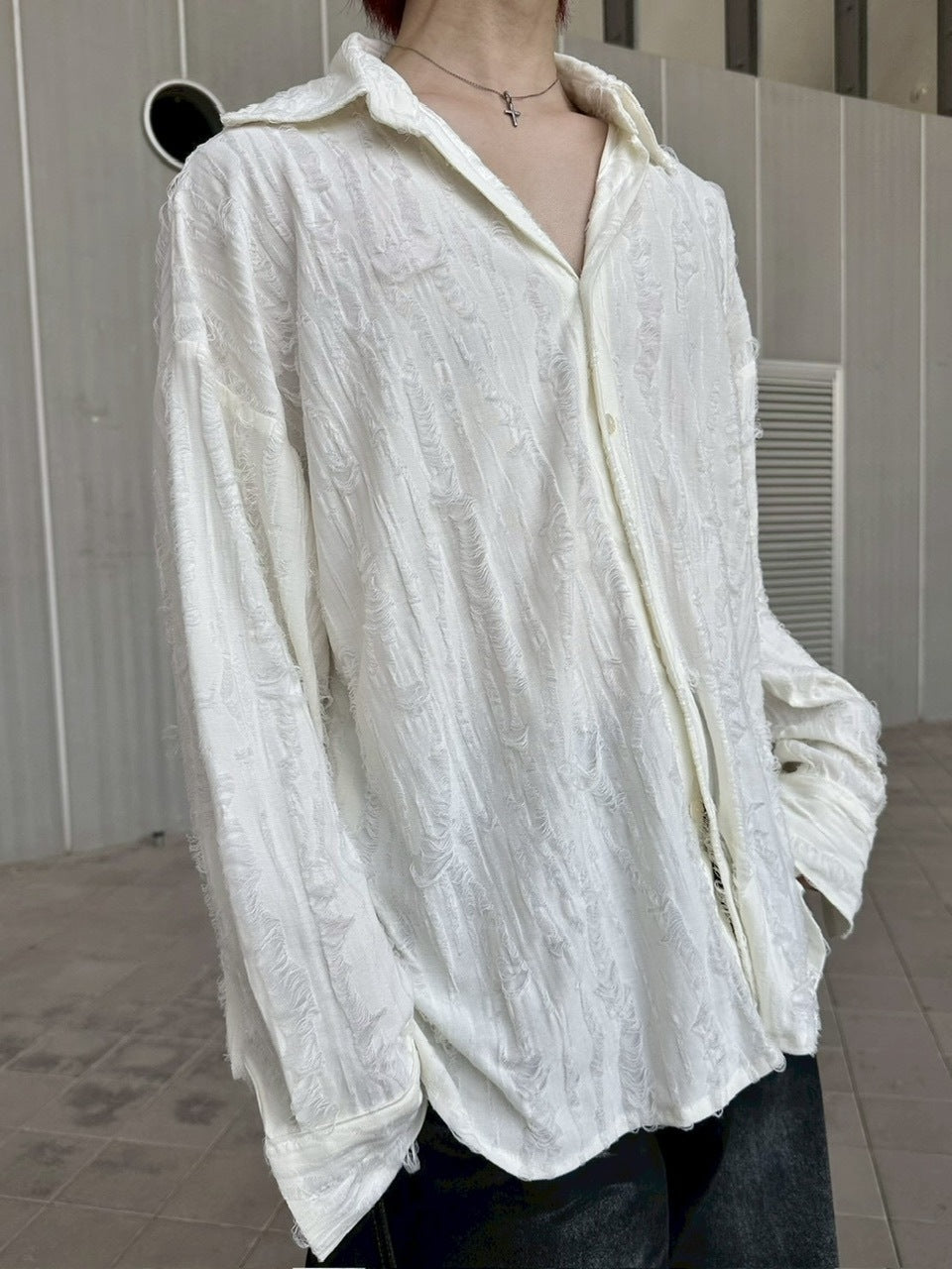 受注制【LUV CODE】damage shirt (3color)