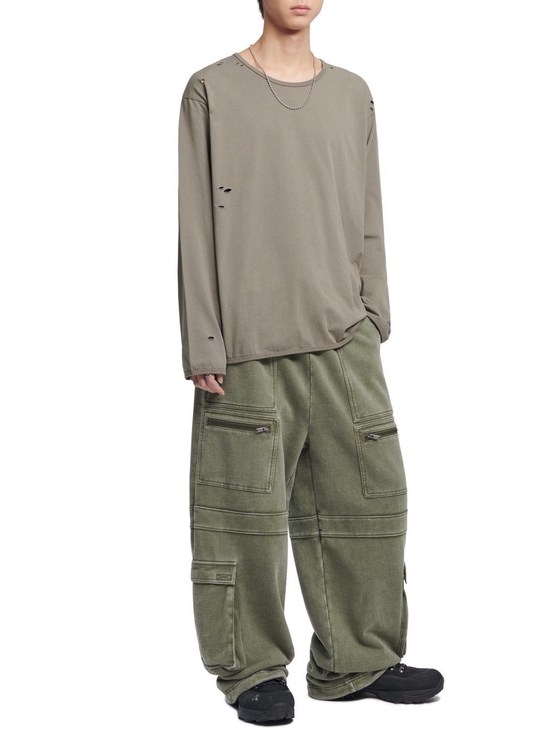 【NOMANUAL】MULTI CARGO SWEATPANTS