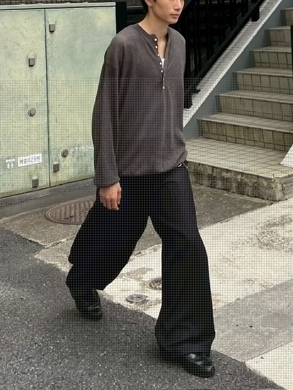 【Chikashitsu +】light touch henry neck knit / 【チカシツプラス】ライトタッチへンリーネックニット (3color)