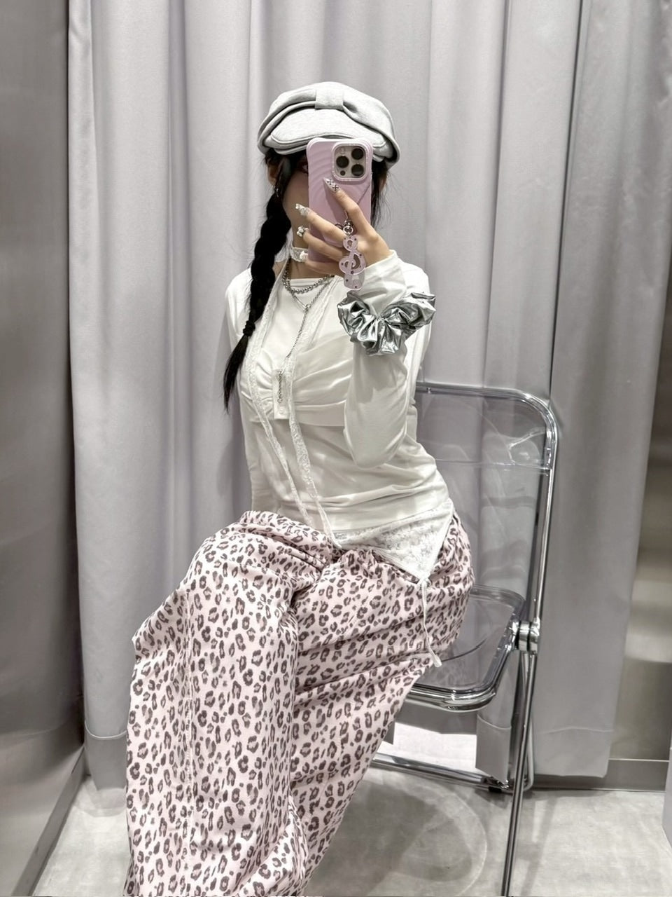 受注制【nmtc +】leopard print wide pants / 【エヌエムティーシープラス】レオパードワイドパンツ (2color)