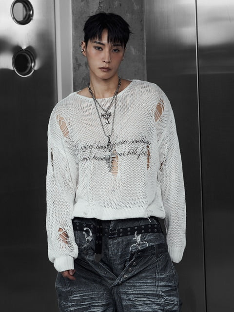 【Rosen Kreuz】LOOSE MESH KNIT