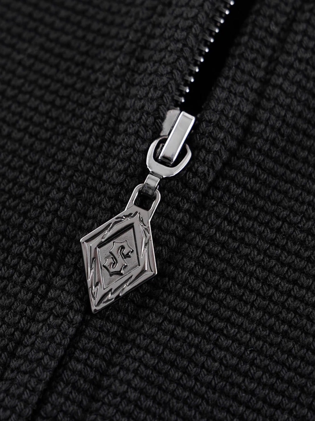 【SUPPLIER】Cross Leather Patch Thermal Zip Hoodie / 【サプライヤー】クロスレザーパッチサーマルジップアップパーカー