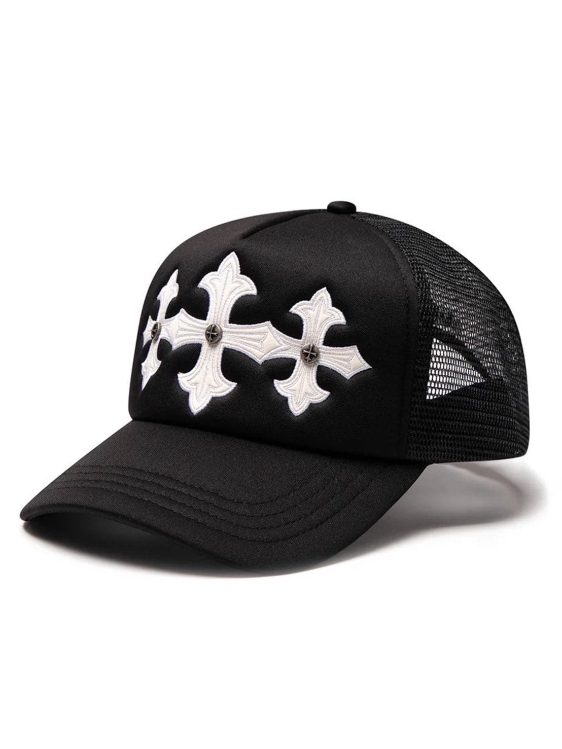 1/30 再入荷【SUPPLIER】Cross Leather Patch Mesh Cap