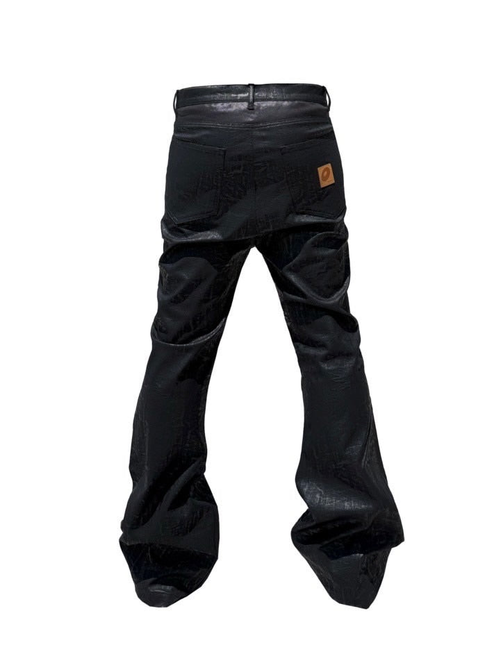 BYBORRE バイボレ　パンツ　黒 BEBOF】Leather like flare pants – PRESSING WEB SHOP