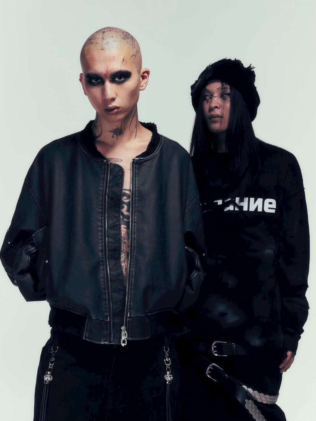 【DIG YOUR OWN GRAVE】TARNISH MA-1 /【ディグユアオウングレイブ】クロップスタッズエムエーワン