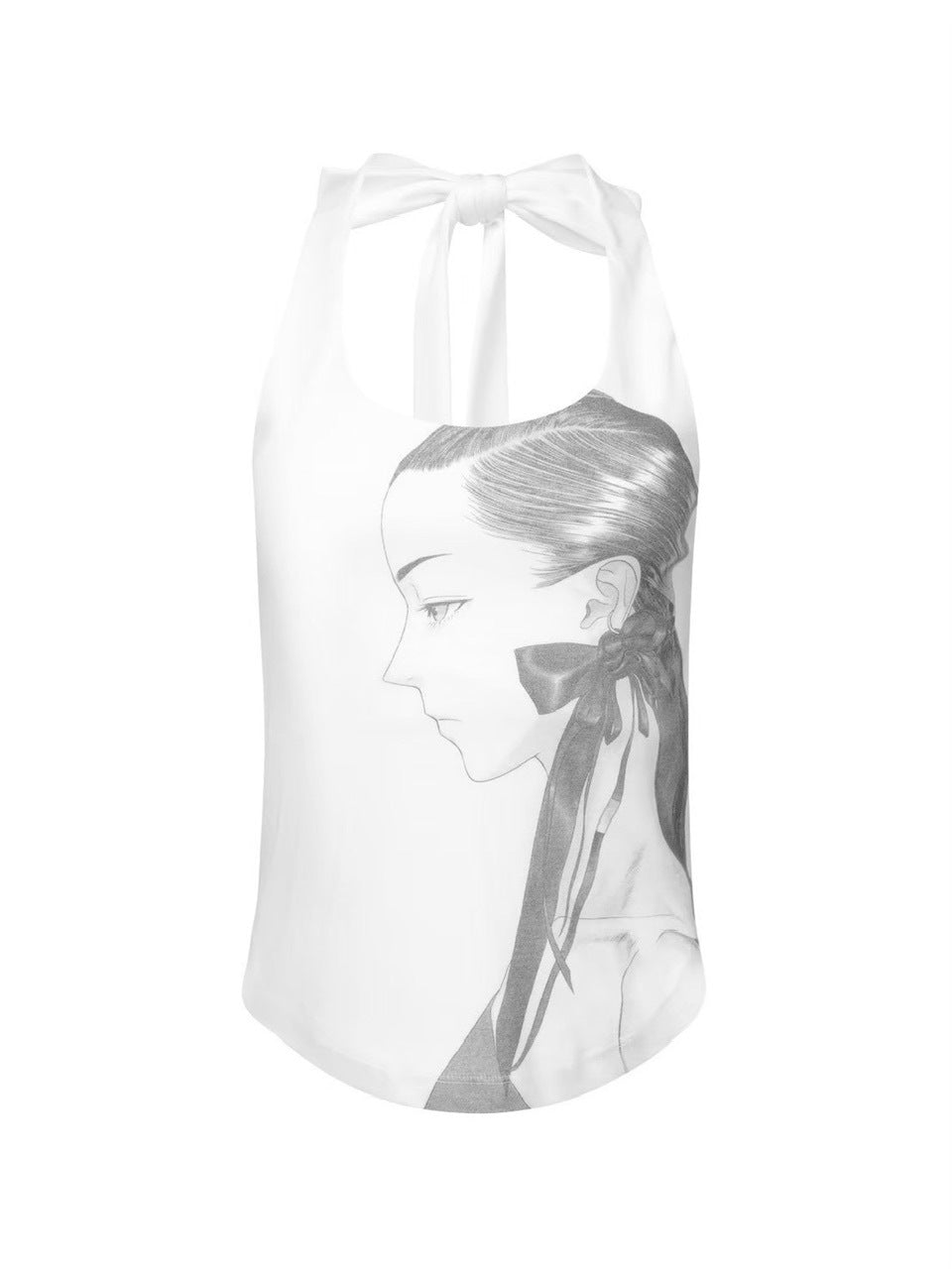 【NACHE】DRAWING HALTER SLEEVELESS