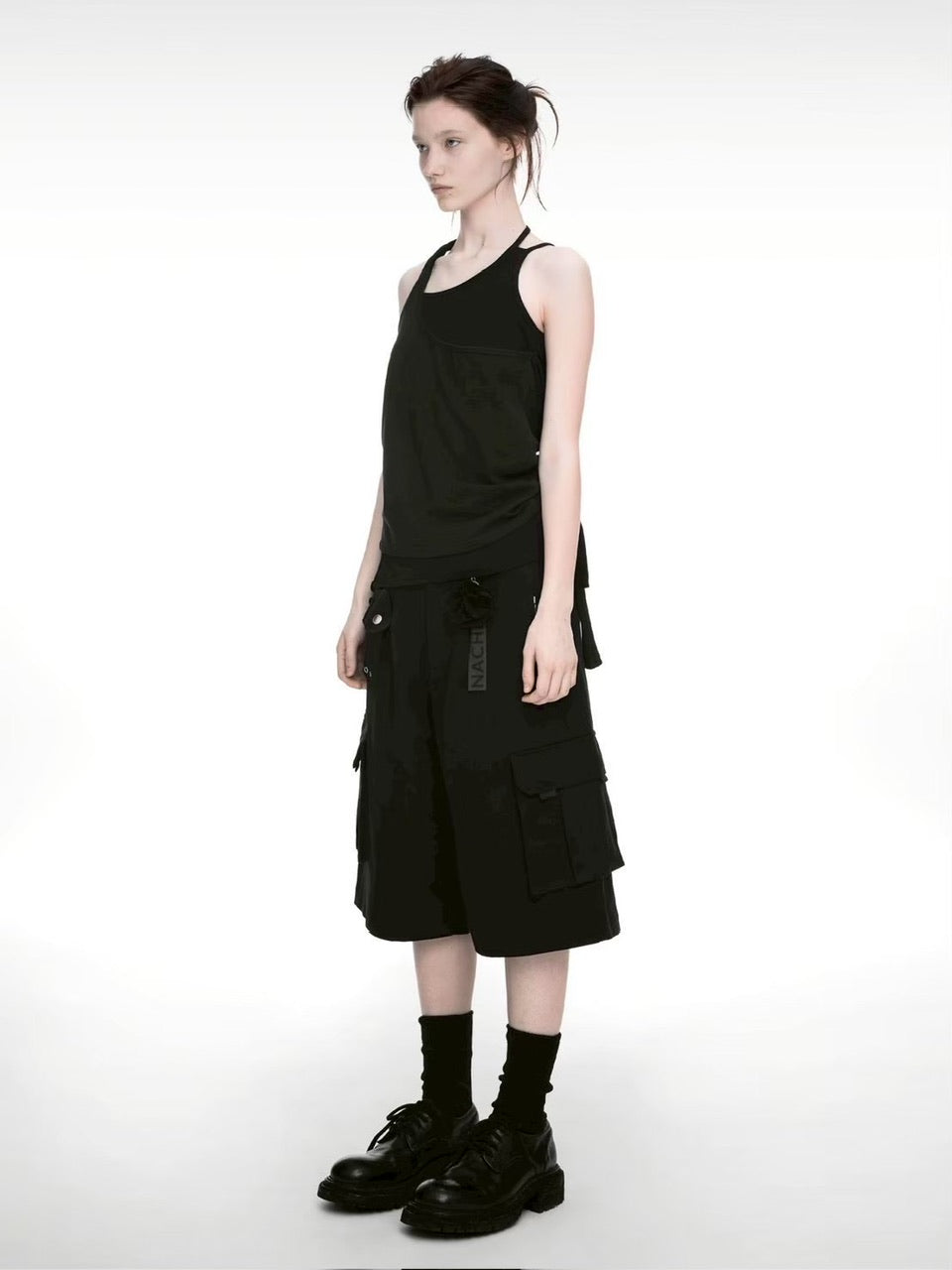 【NACHE】WIDE CARGO HALF PANTS (UNISEX)