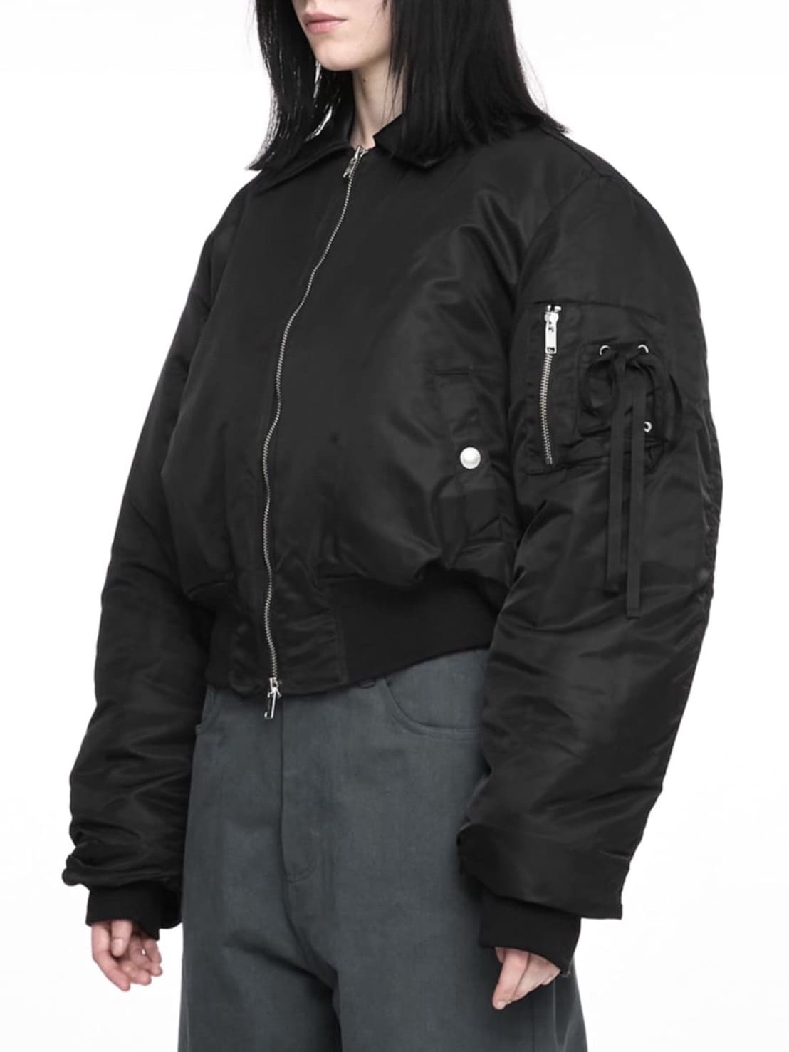 【NACHE】CROPPED BOMBER JACKET (UNISEX)