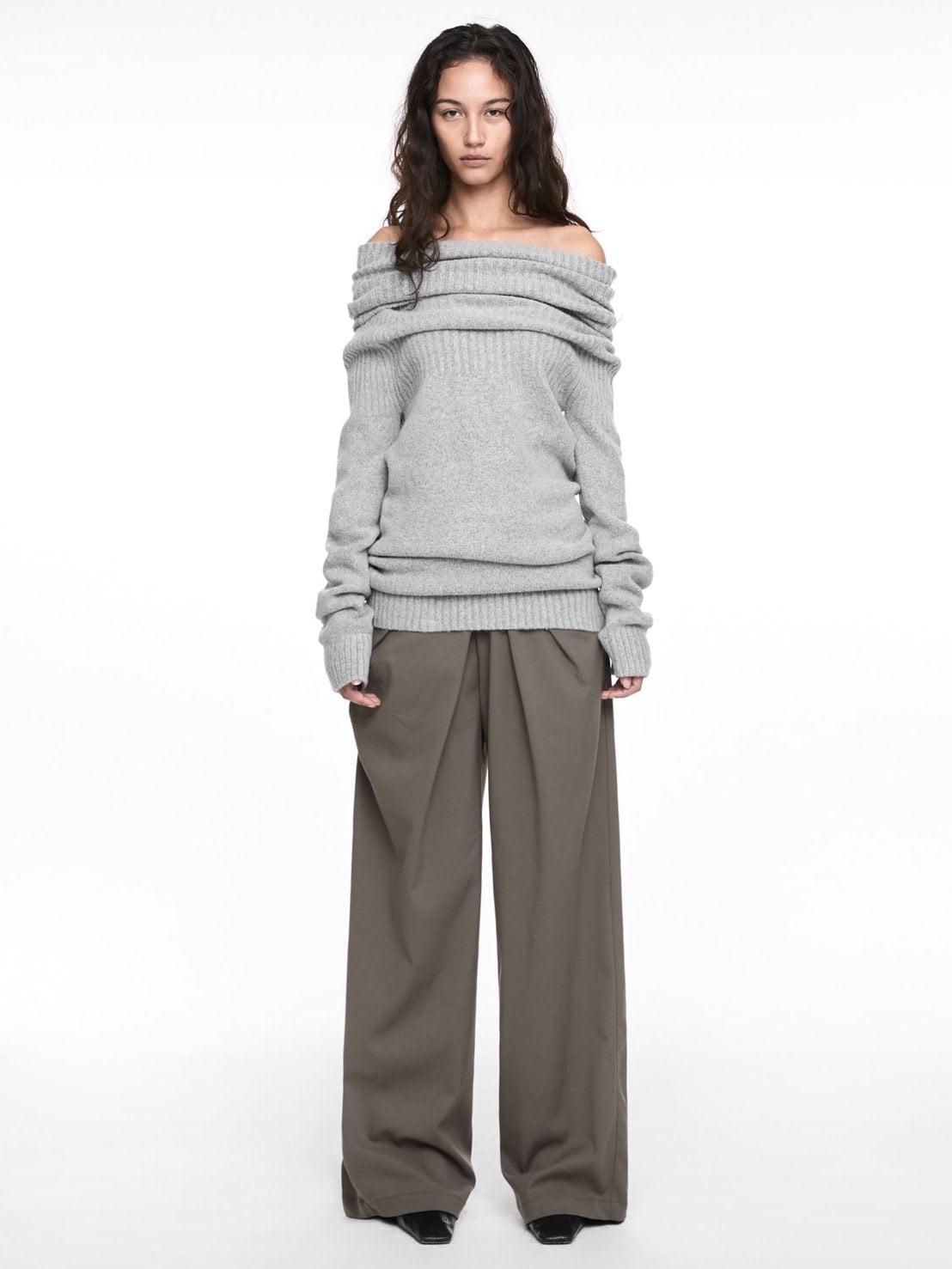 【NACHE】DRAPING WIDE PANTS