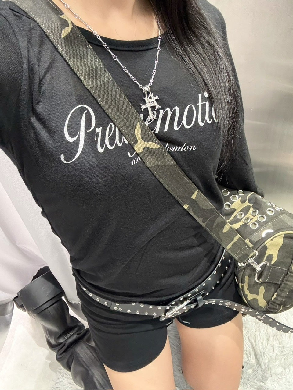 受注制【nmtc +】sheer logo long sleeve / 【エヌエムティーシープラス】シアーロゴ長袖Tシャツ (3color)