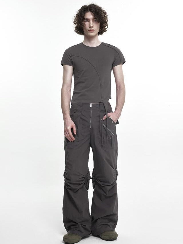 【NACHE】EXPOSURE ZIP DETAIL PANTS (UNISEX)
