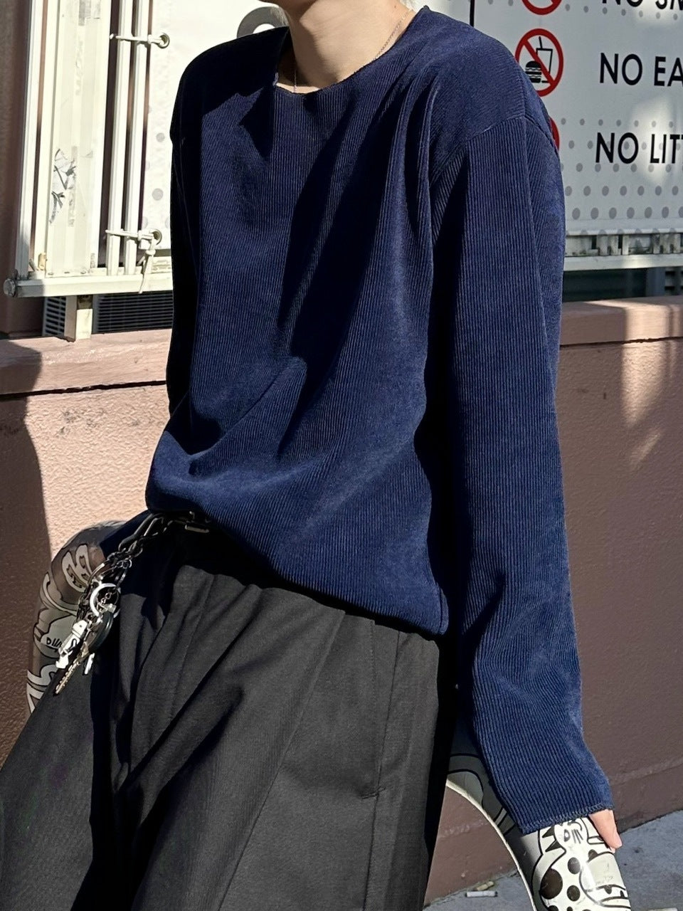 大阪店WEB限定受注制【Chikashitsu +】simple deck crew neck knit / 【チカシツプラス】シンプルデッキクルーネックニット (3color)