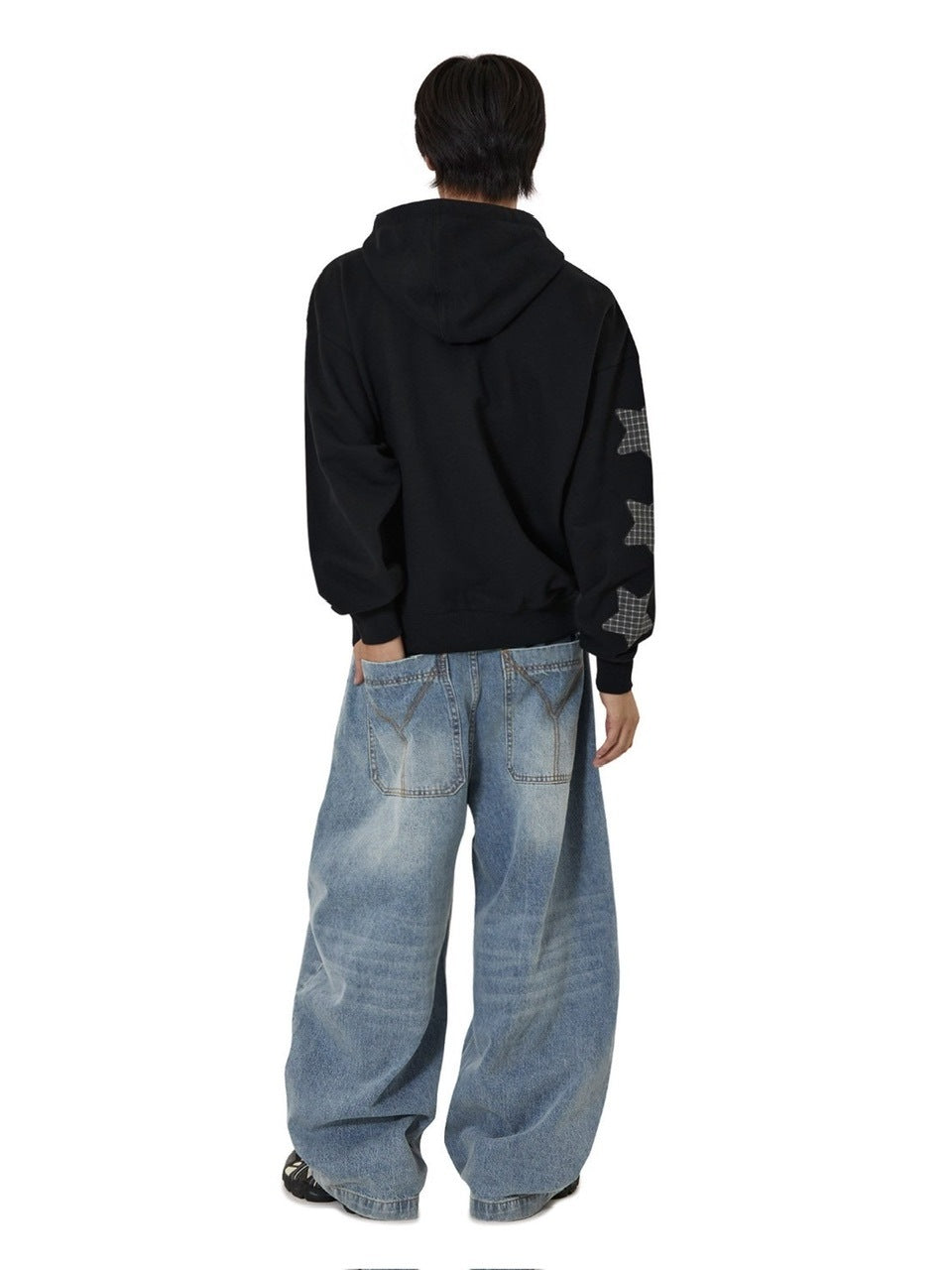 【OY】STAR CHECK HOODIE ZIP UP